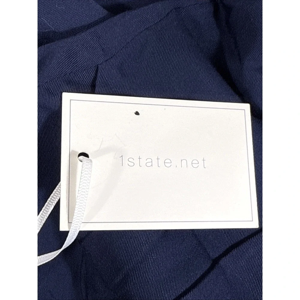 New 1.‎ State Pants Womens Size Extra Small Navy Blue Straight Leg
